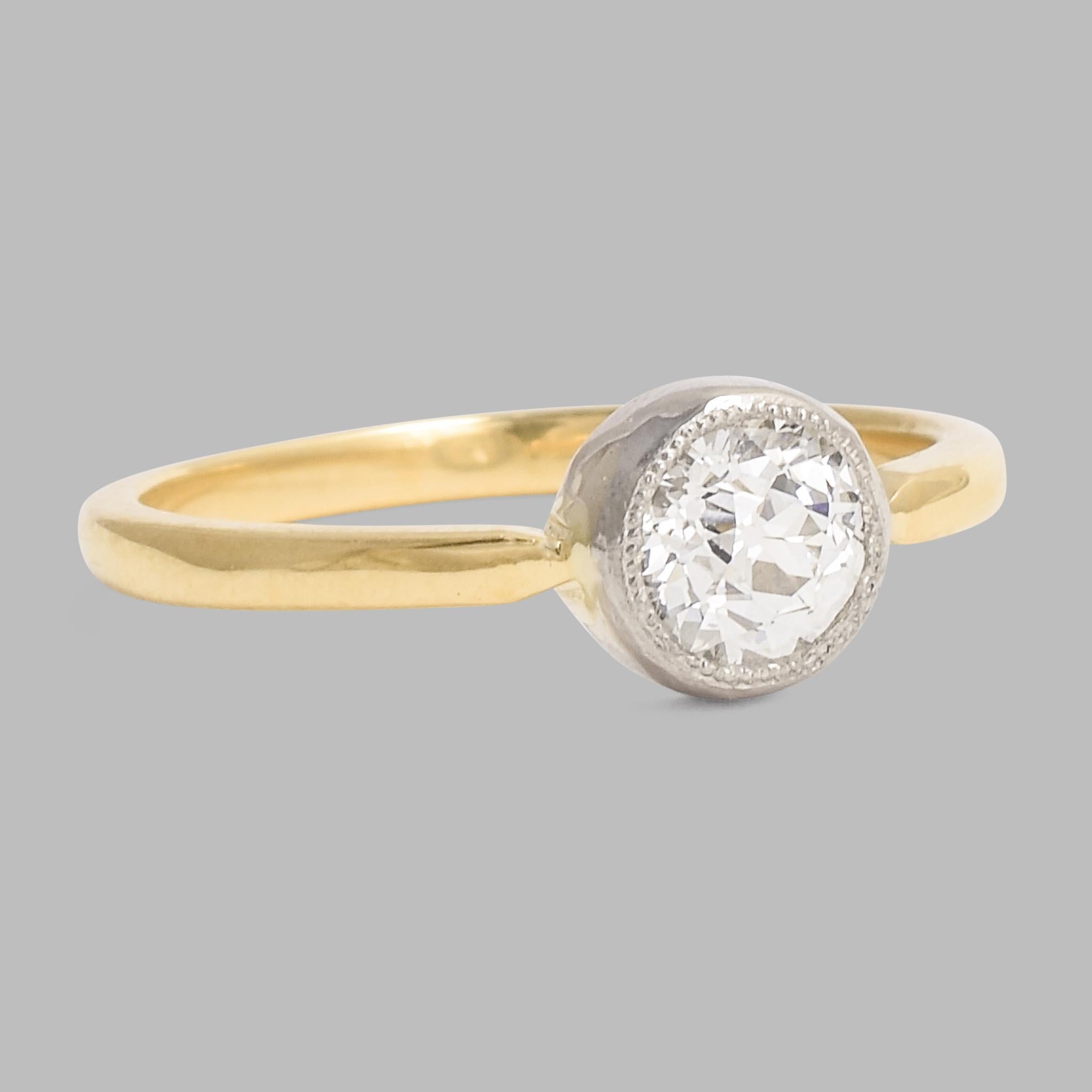 BL Bespoke Collection

A unique diamond solitaire ring set with a stunning old European cut diamond. The stone is GIA certified with VS1 clarity, and rests in a handmade platinum mount finished in fine millegrain. The band is modelled in 18 karat