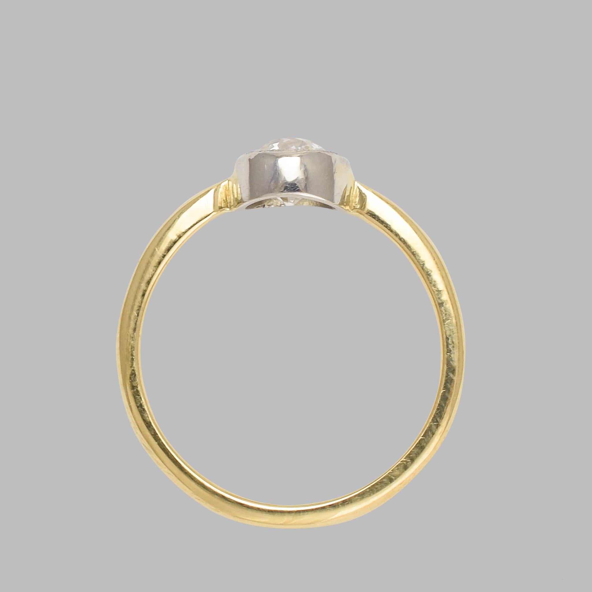 Women's BL Bespoke 0.66 Carat Old European Cut Diamond Solitaire Ring