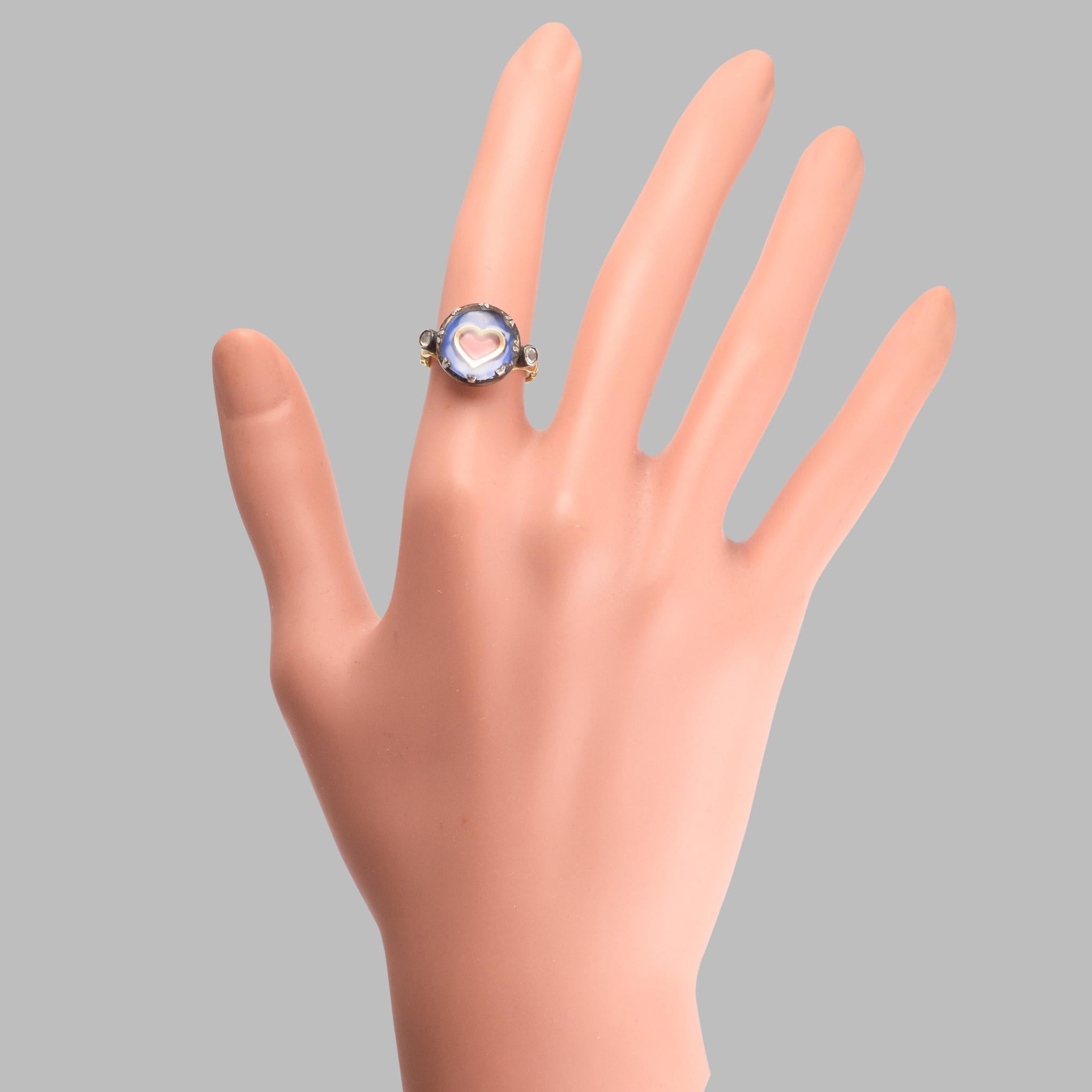 Women's BL Bespoke Crystalized Heart Ring For Sale