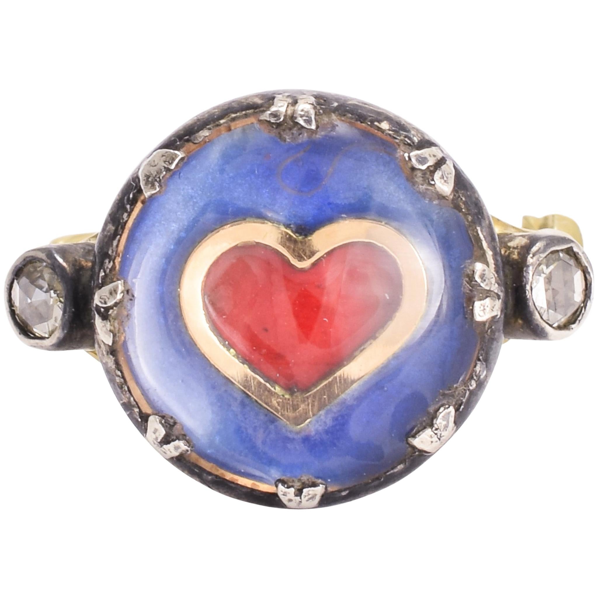 BL Bespoke Crystalized Heart Ring For Sale