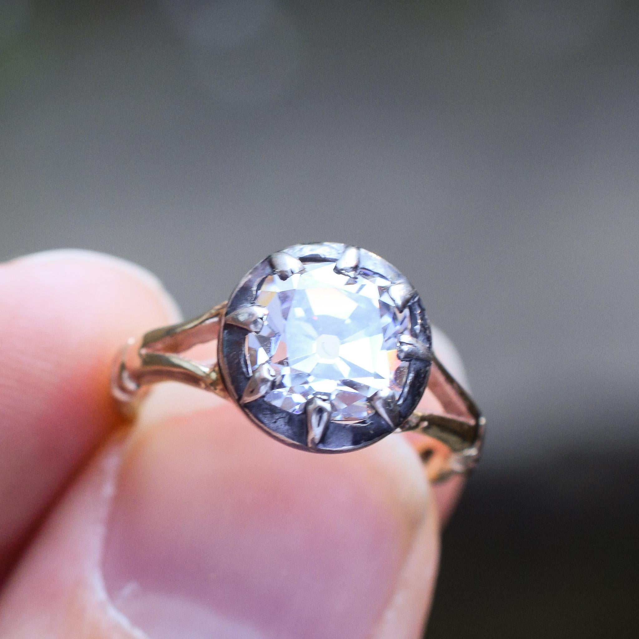BL Bespoke Cushion Cut Paste Solitaire Ring In New Condition For Sale In Sale, Cheshire