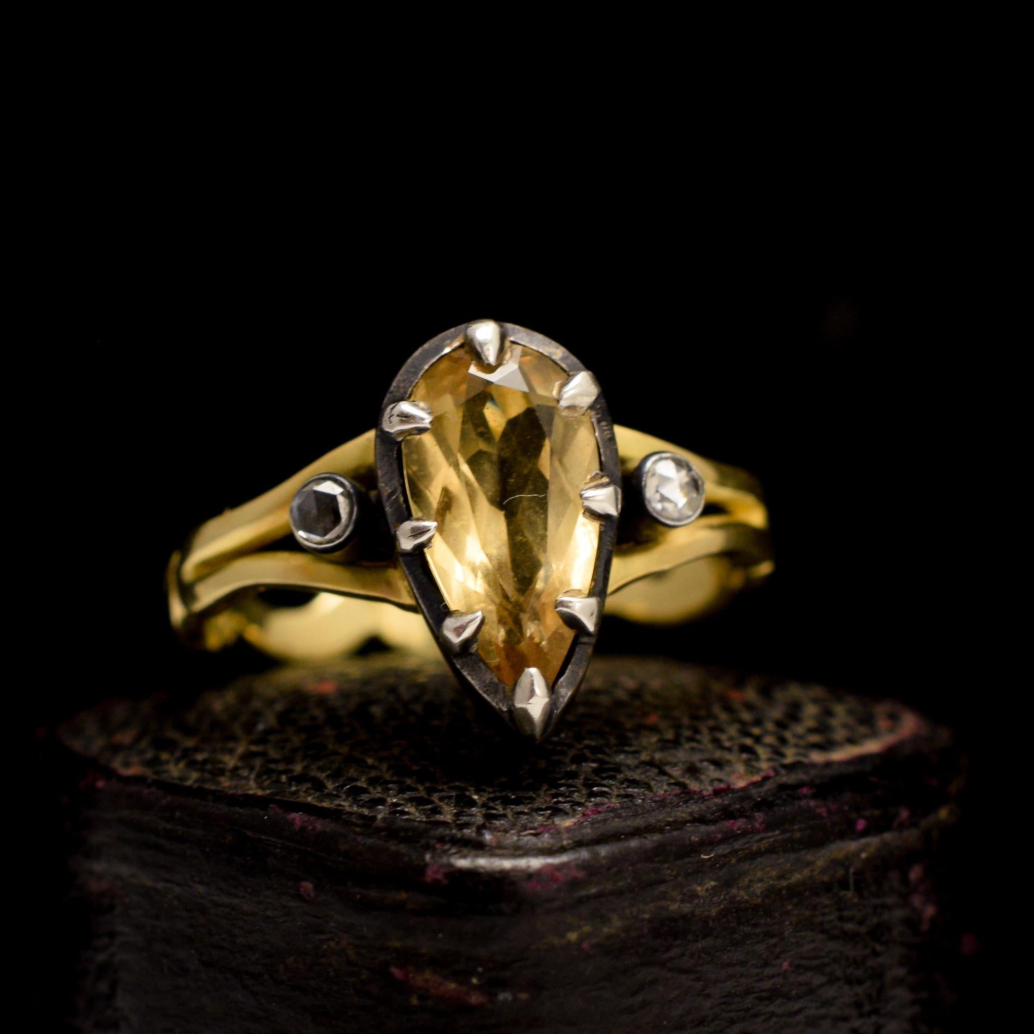 Women's BL Bespoke Imperial Topaz Heart Ring For Sale