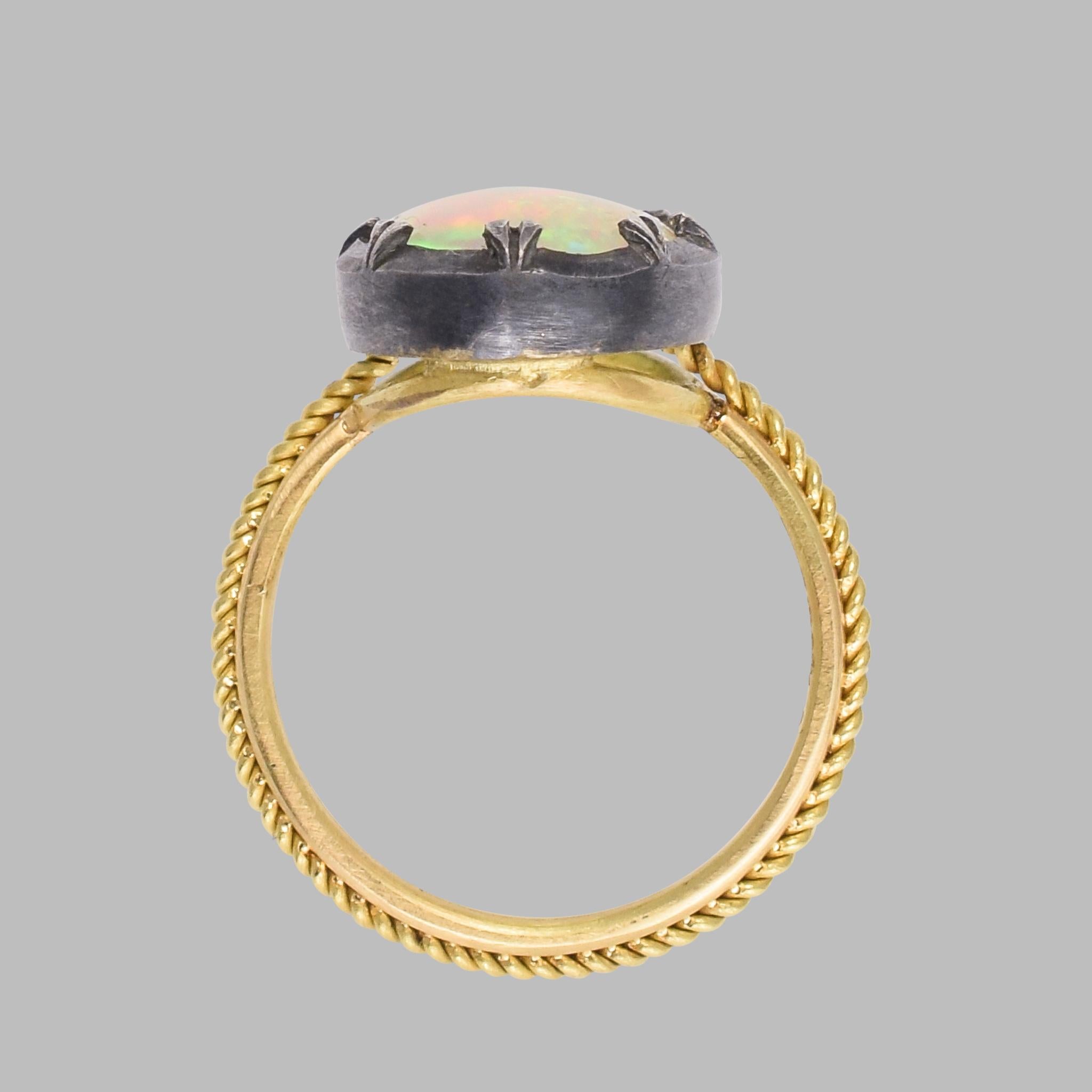 Georgian BL Bespoke Magna Opalus Solitaire Ring For Sale
