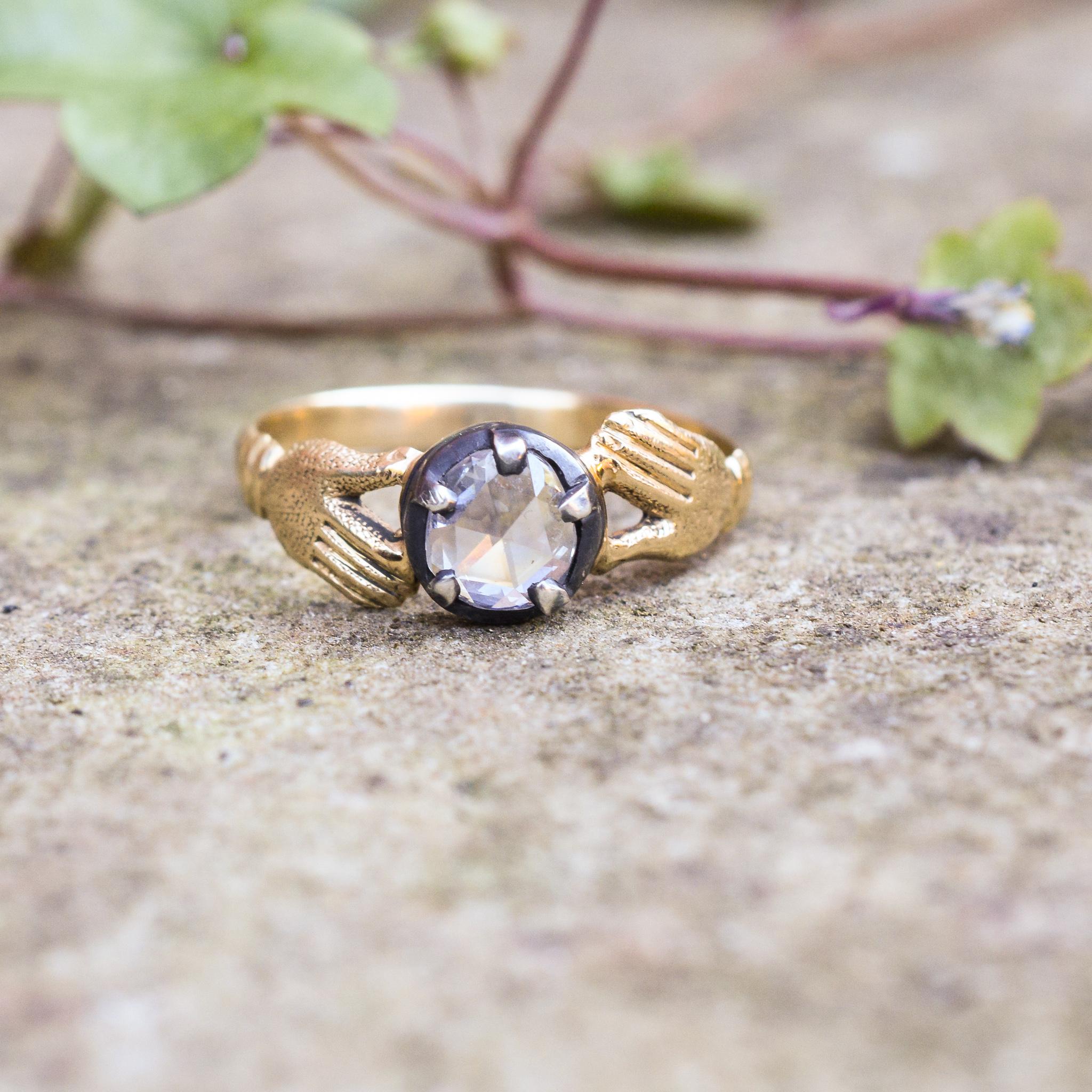 BL Bespoke Rose Diamond Fede Ring For Sale 1