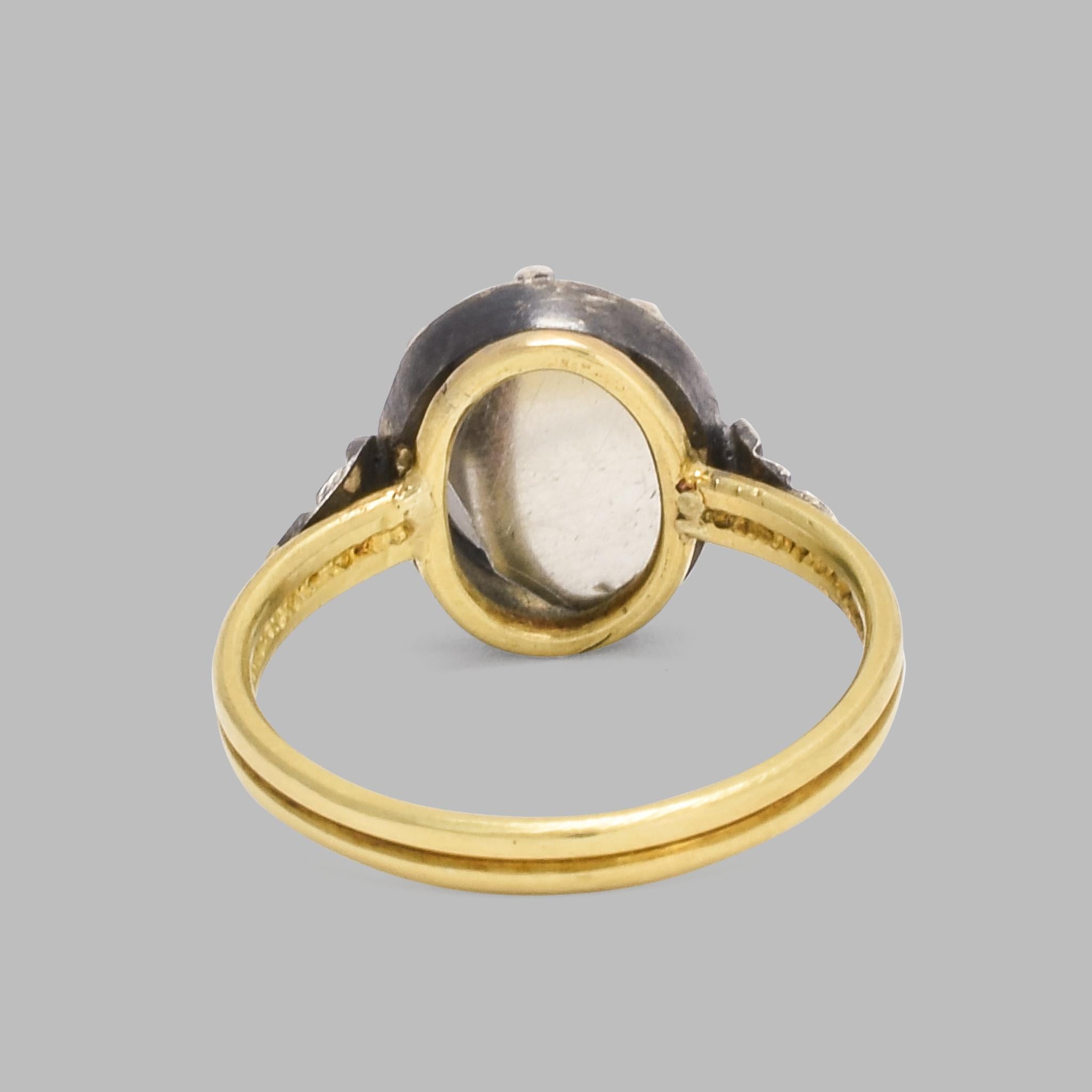 BL Bespoke White Moonstone Power Ring In New Condition For Sale In Sale, Cheshire