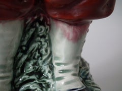 B&L German Majolica Figural Dog Bottle