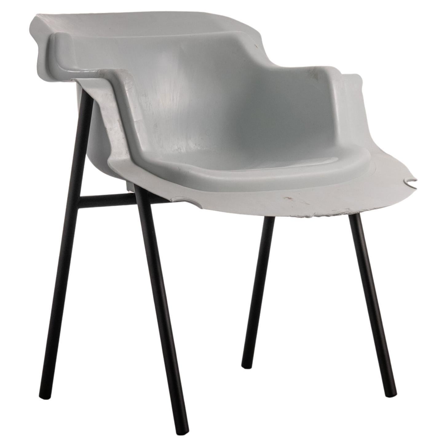 BL02 Armchair – Unique Contemporary Collectible in White Recycled Plastic