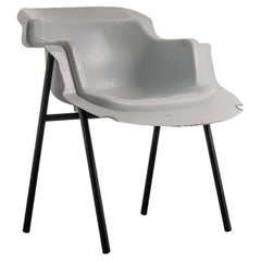 BL02 Sillón - Coleccionable contemporáneo único de plástico reciclado blanco