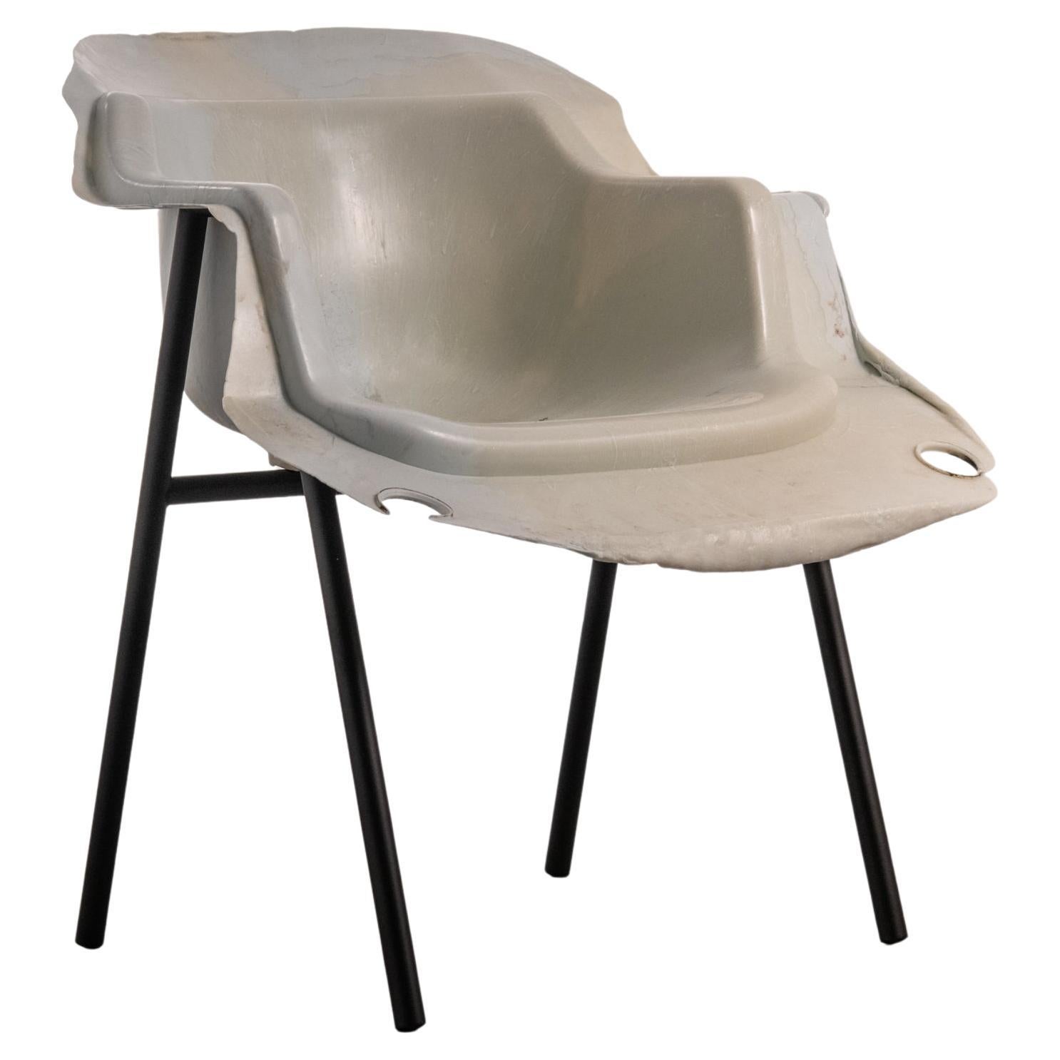 BL03 Armchair – Unique Contemporary Collectible in White Recycled Plastic