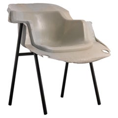 BL03 Sillón - Coleccionable contemporáneo único de plástico reciclado blanco