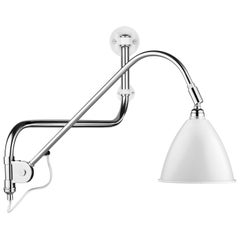 Lampada da parete Bl10, Cromo, Bianco