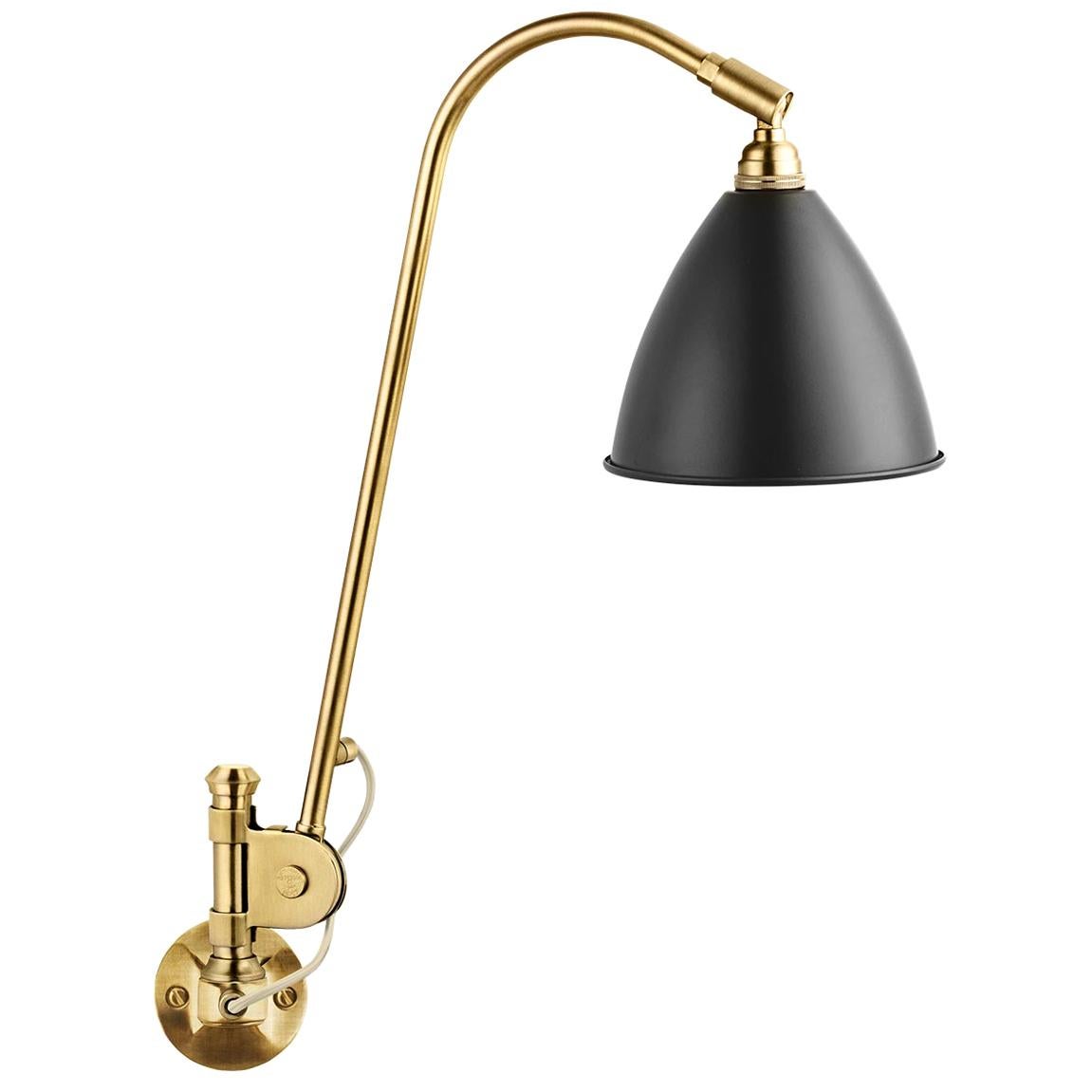 Lampe murale BL6, laiton, noir