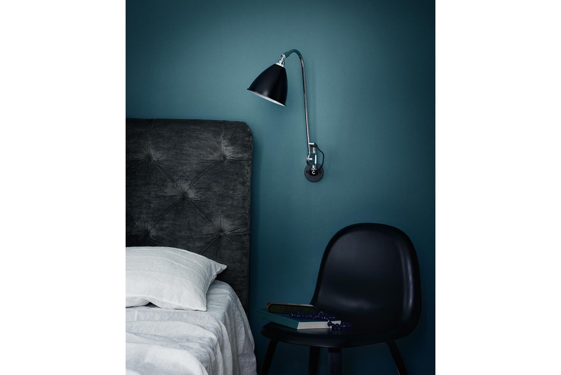 Danois Lampe murale BL6, chrome, blanche en vente