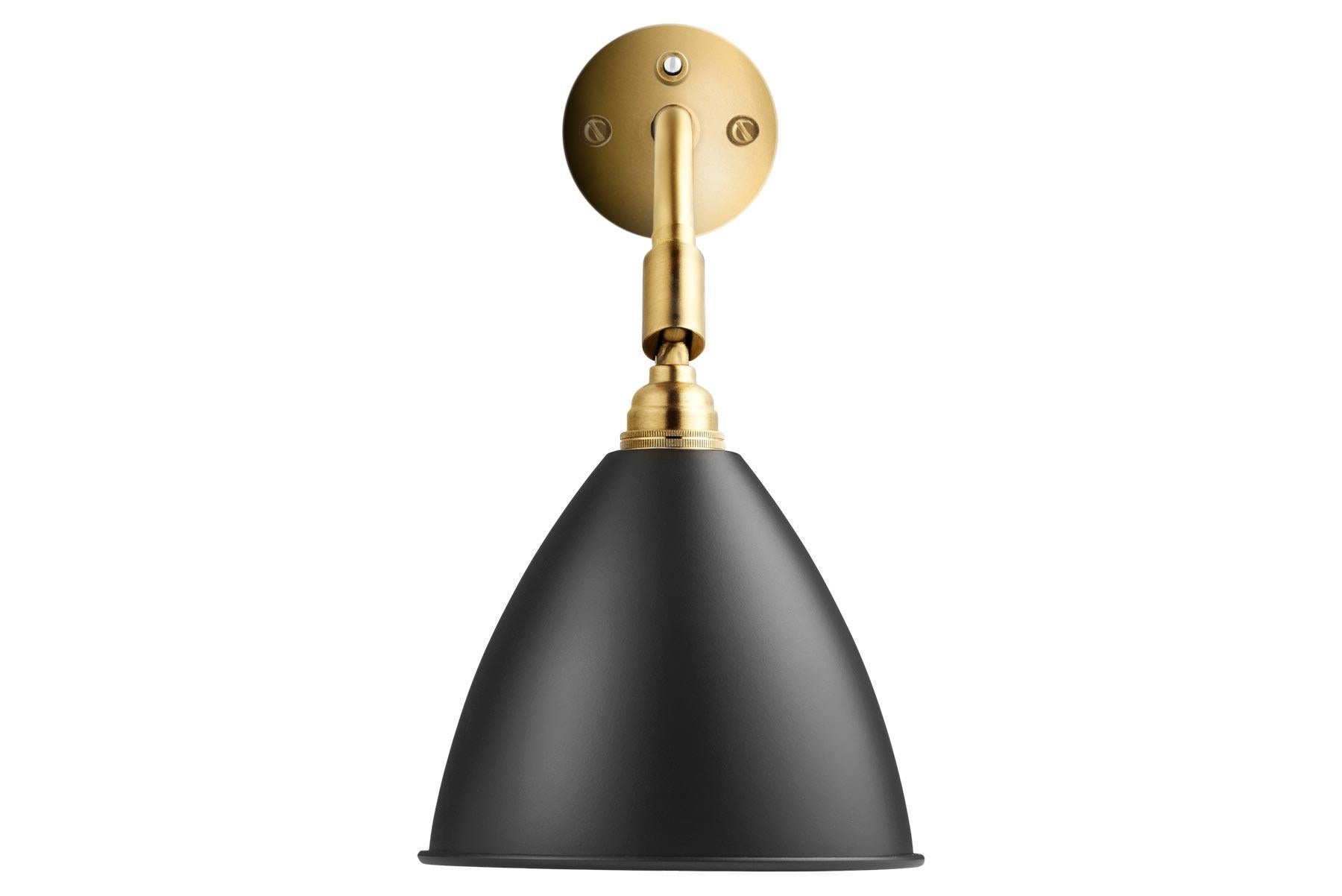 Mid-Century Modern BL7 Wall Lamp, Brass, Black