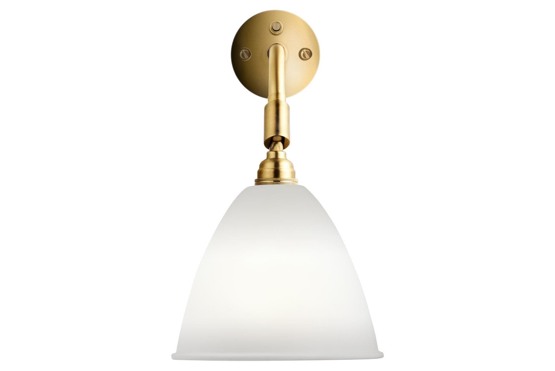 Mid-Century Modern BL7 Wall Lamp, Brass, White