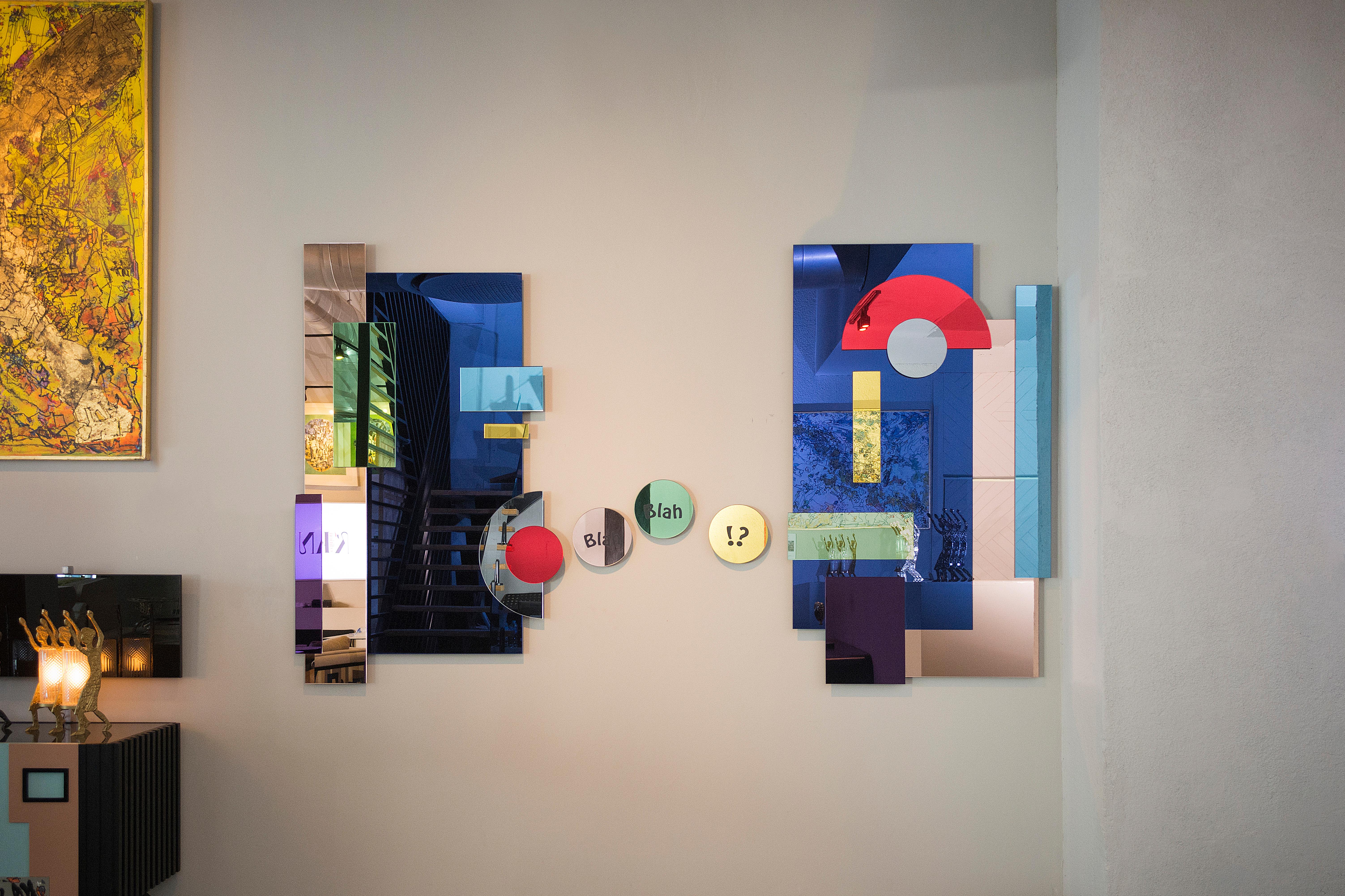 The “Bla Bla” Designed to amuse and encourage a reflection on our various ways of communicating, the Bla Bla mirror takes us into the vast arena of conversation. It embodies our arguments, sympathies, disagreements or concurrences. It suggests that