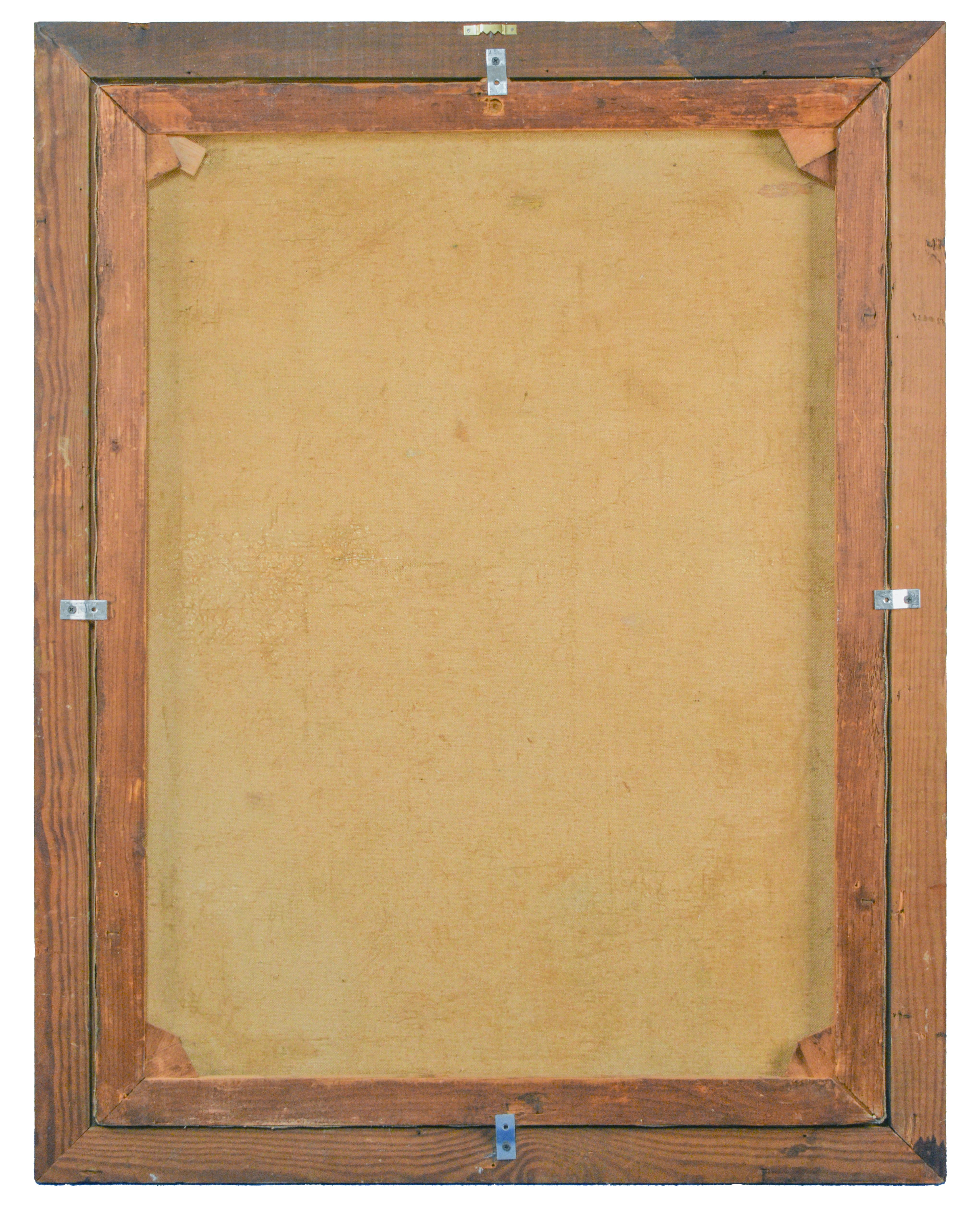 Ungarisches realistisches Art-Deco-Gemälde von Arbeitern auf dem Feld – Painting von Béla Czene