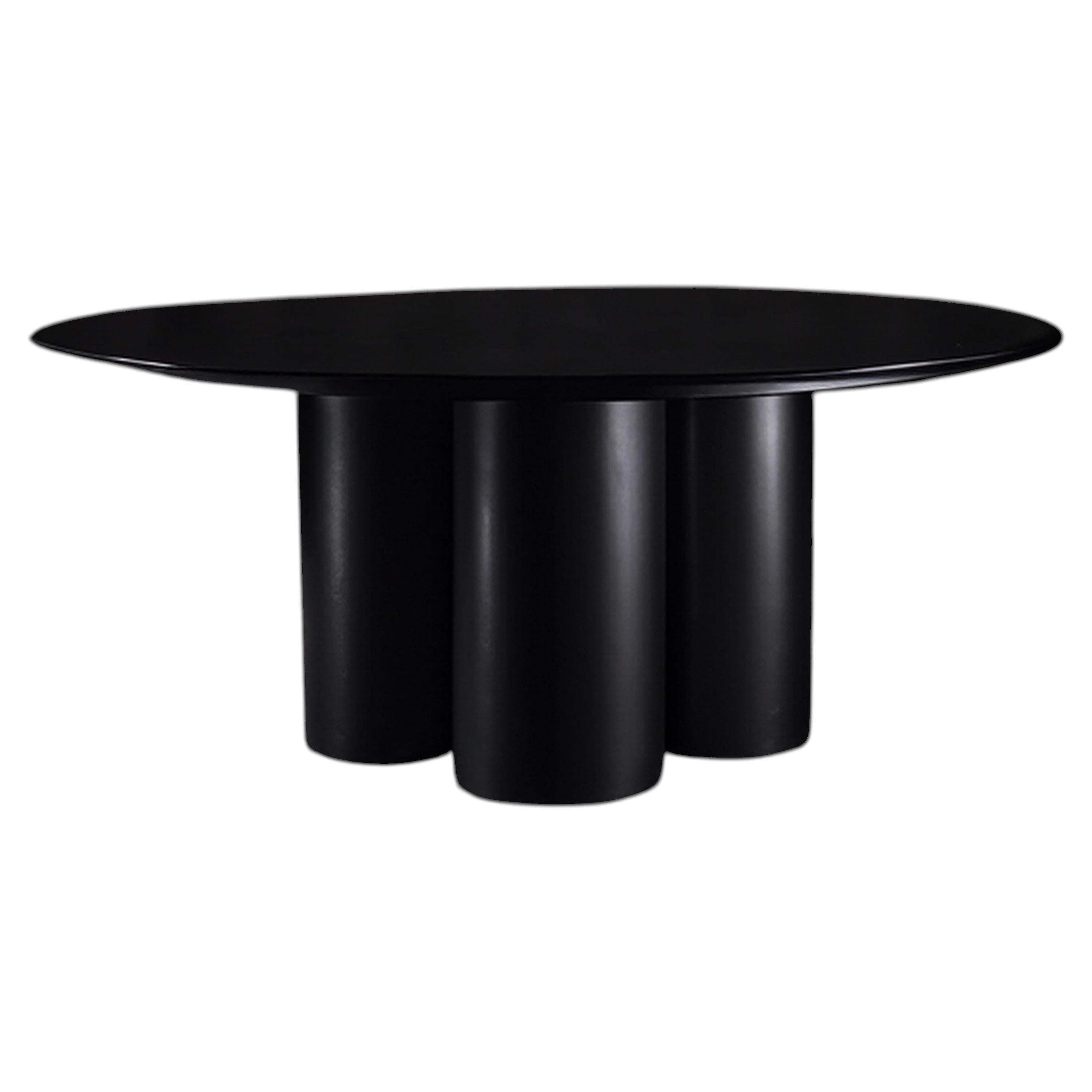 Black 014 Steel Dining Table by NO AGE STUDIO
