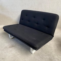 Black 2-seater sofa by Kho Liang Ie for Artifort, Netherlands 1960s