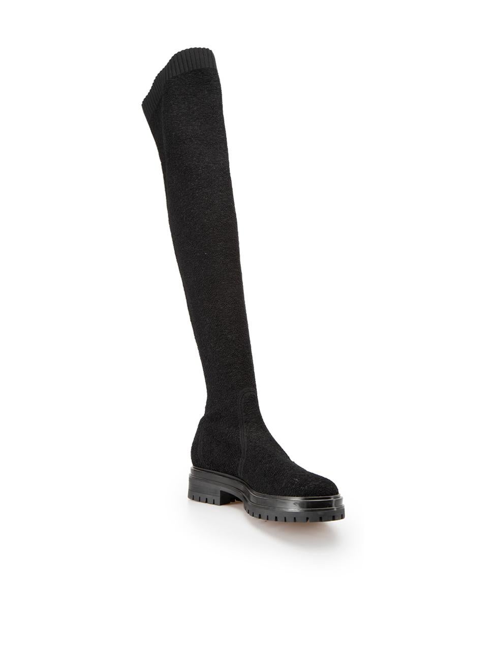 CONDITION is Very good. Minimal wear to boots is evident. Minimal wear to back of heels on this used Gianvito Rossi designer resale item.



Details


Black

Cloth textile

Knitted boots

Over the knee

Stretchy

Round toe





Made in