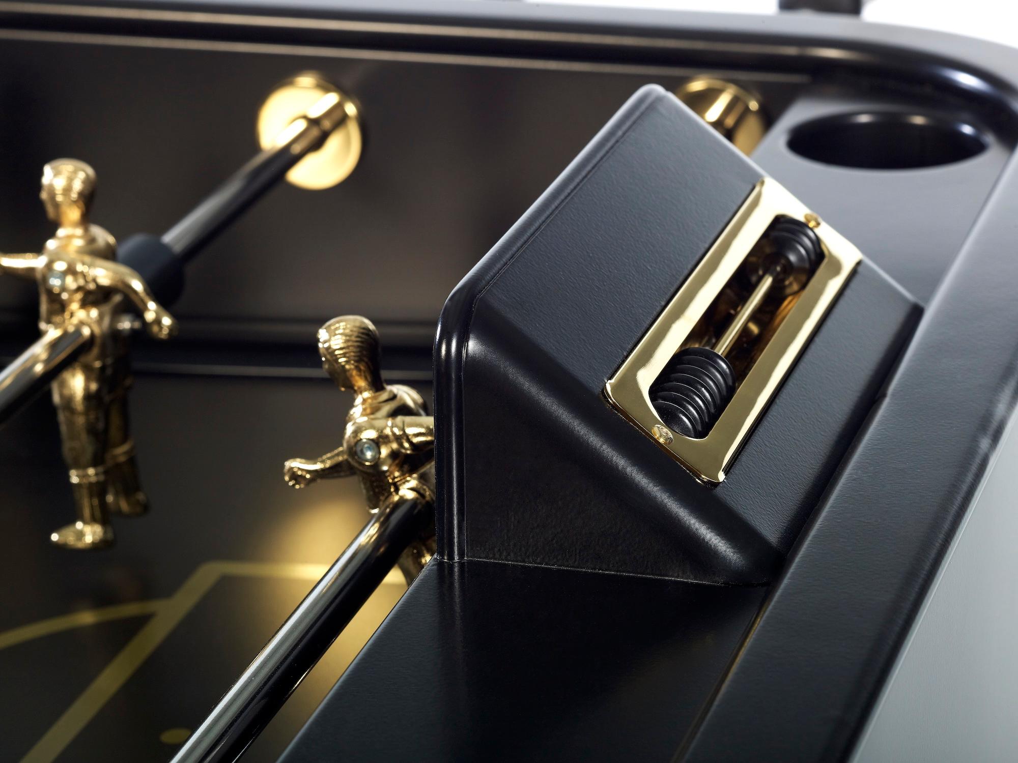 Spanish BLACK & 24k GOLD FOOSBALL TABLE RS2 GOLD by RS Barcelona For Sale