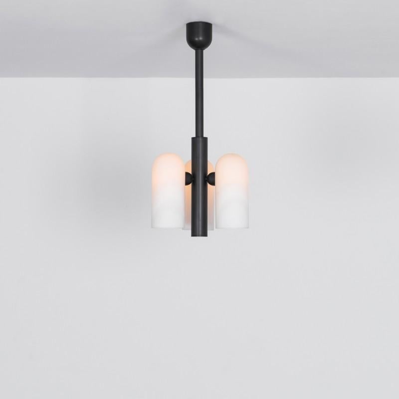 Modern Odyssey 3 Black Pendant Light by Schwung