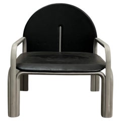 Fauteuil noir  54 L  de Gae Aulenti pour Knoll International, 1976