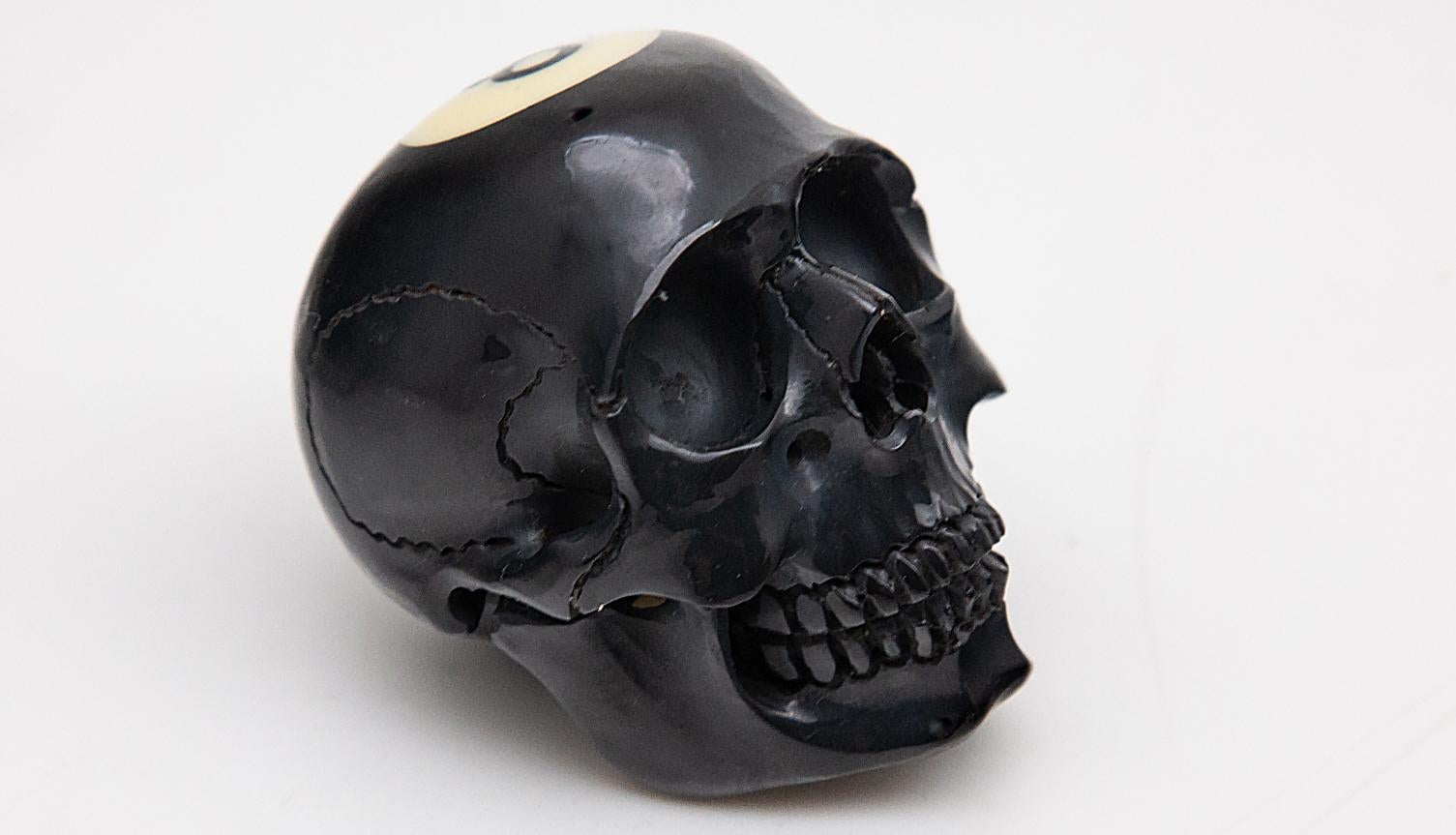 Contemporary Black 8 Ball Skull