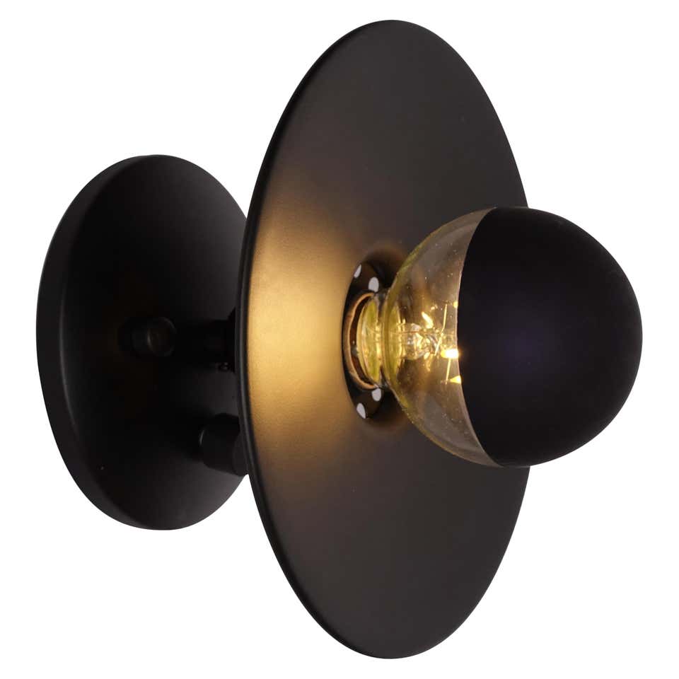 Black Discus Sconce Light For Sale at 1stDibs | discus of light