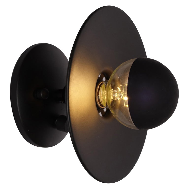 Black Discus Sconce Light For Sale at 1stDibs discus of light