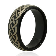 Black 8MM Tungsten Celtic Knot Ring