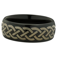 Black 8MM Tungsten Celtic Knot Ring