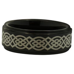 Black 8MM Tungsten Celtic Knot Ring