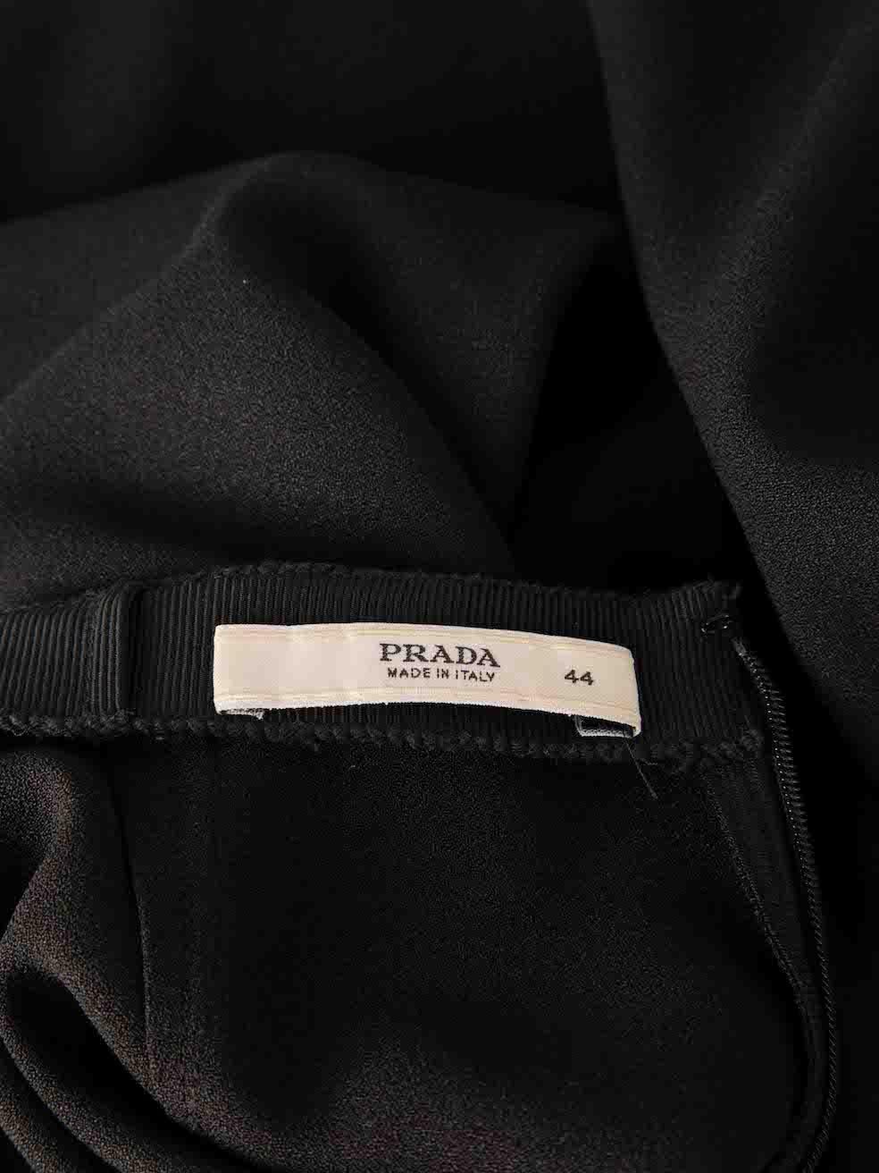 Women's Black A-Line Pleated Detail Skirt Size L