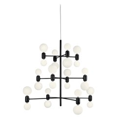 Black Aballs Chandelier 12 by Parachilna