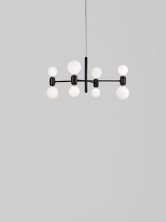 Black Aballs Chandelier 4 by Parachilna