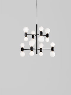 Black Aballs Chandelier 8 by Parachilna