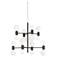 Black Aballs Chandelier 8 by Parachilna