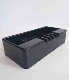 Black ABS Ashtray / Desk Tidy by Ettore Sottsass for Olivetti, Italy, circa 1970