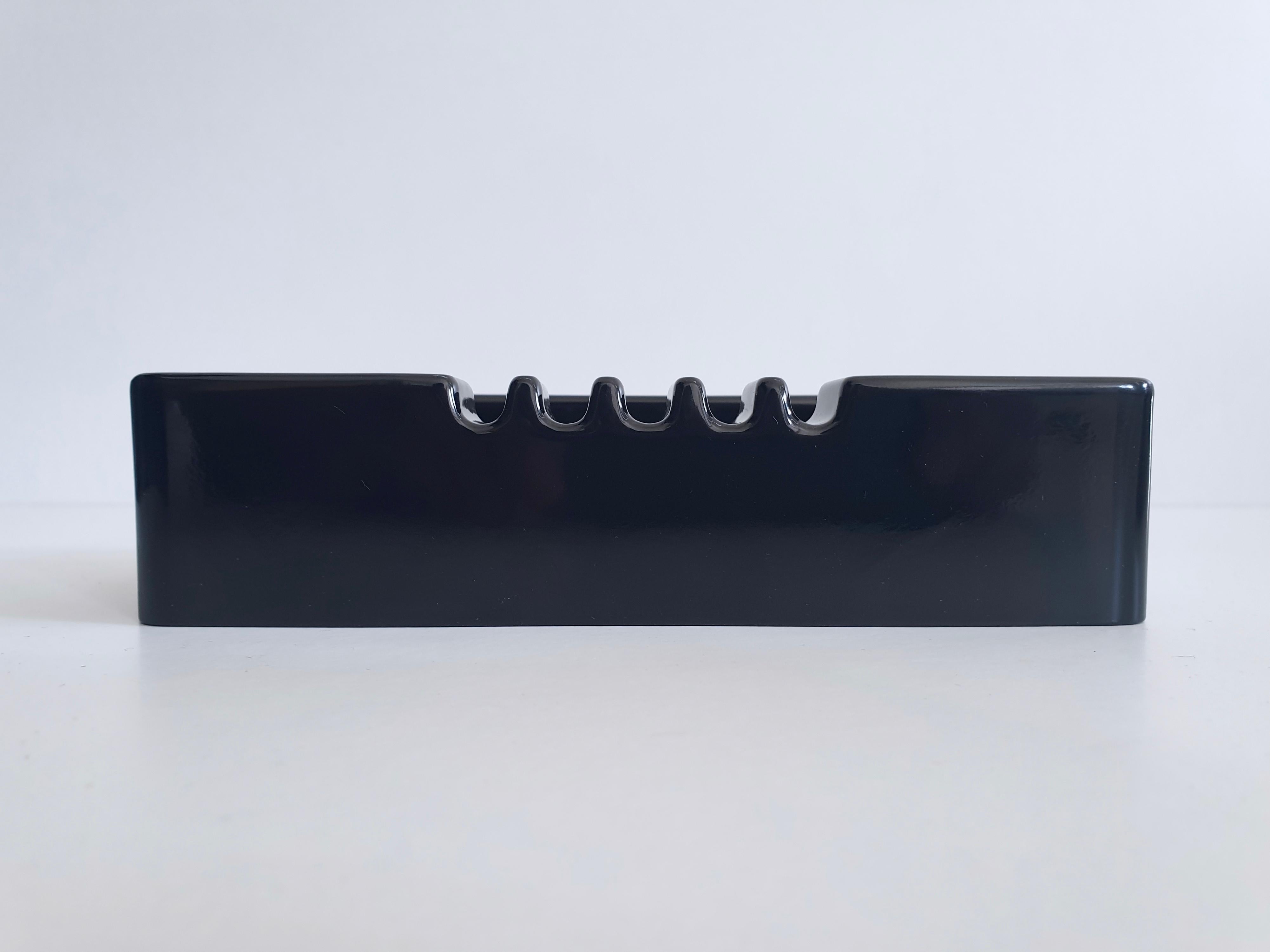 Late 20th Century Black ABS Ashtray / Desk Tidy by Ettore Sottsass for Olivetti, Italy, circa 1970 For Sale