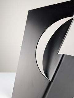 Black Abstract Steel Sculpture, Carlos Evangelista, 55/75