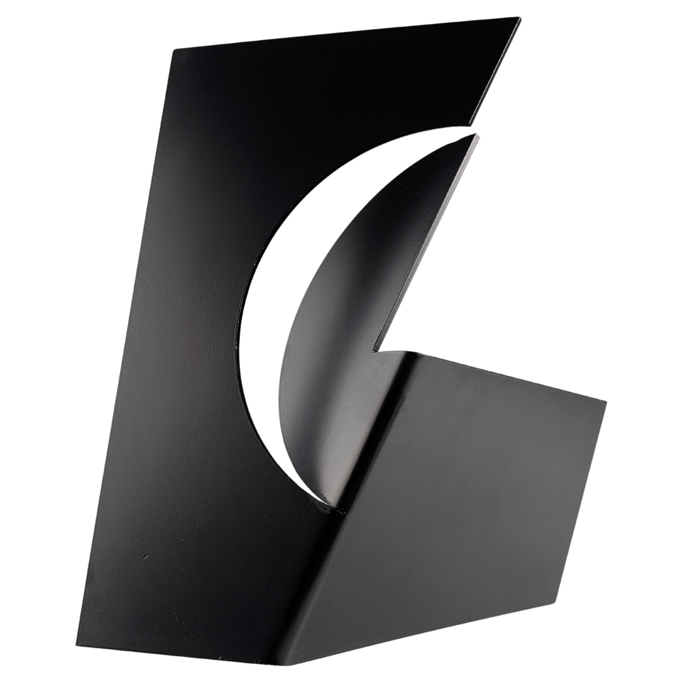 Scultura astratta nera in acciaio, Carlos Evangelista, 55/75