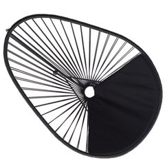 Black Acapulco Chair With Black Cushion by OK Design
