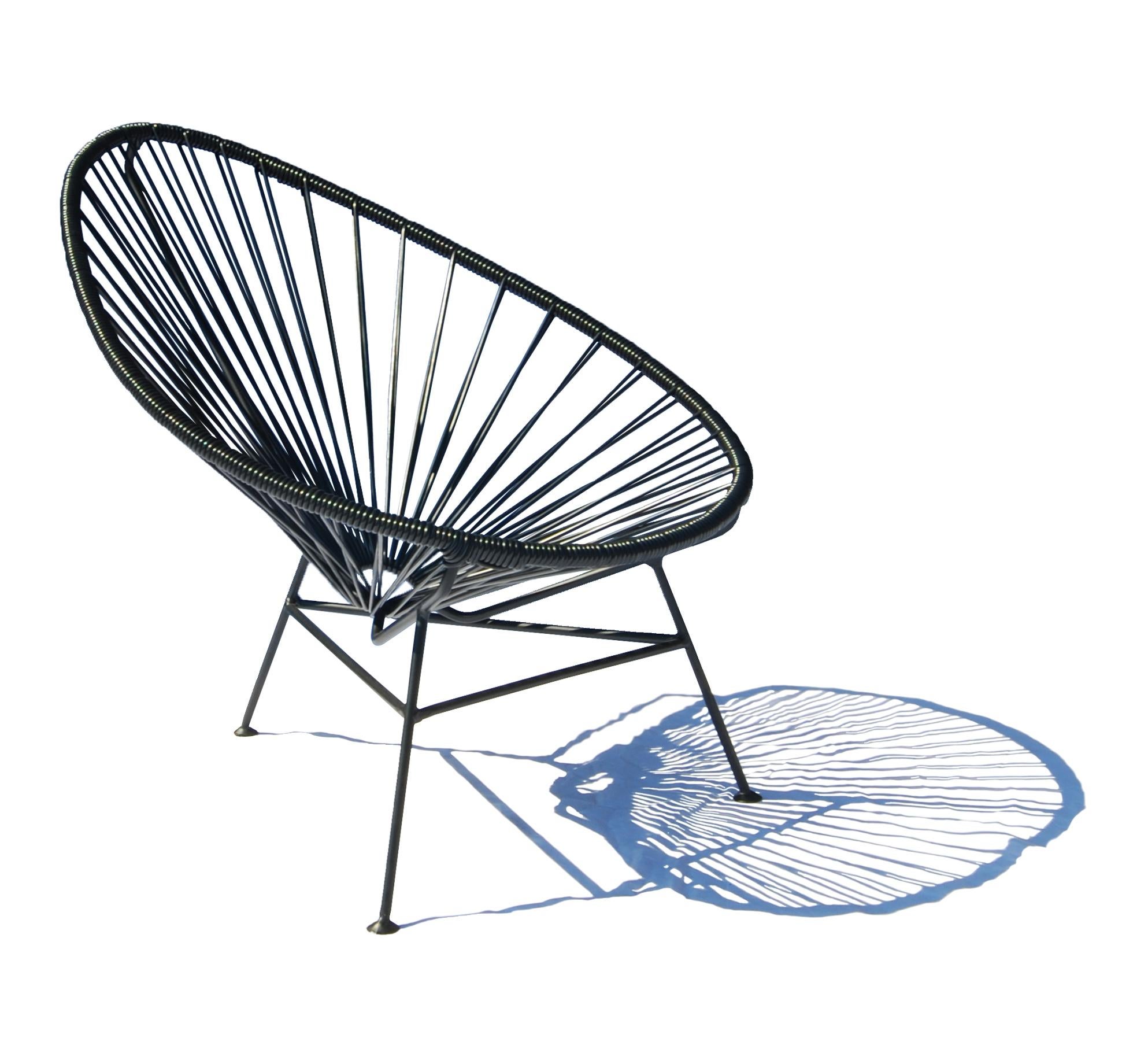 Mini chaise Acapulco noire par OK Design Neuf - En vente à Geneve, CH