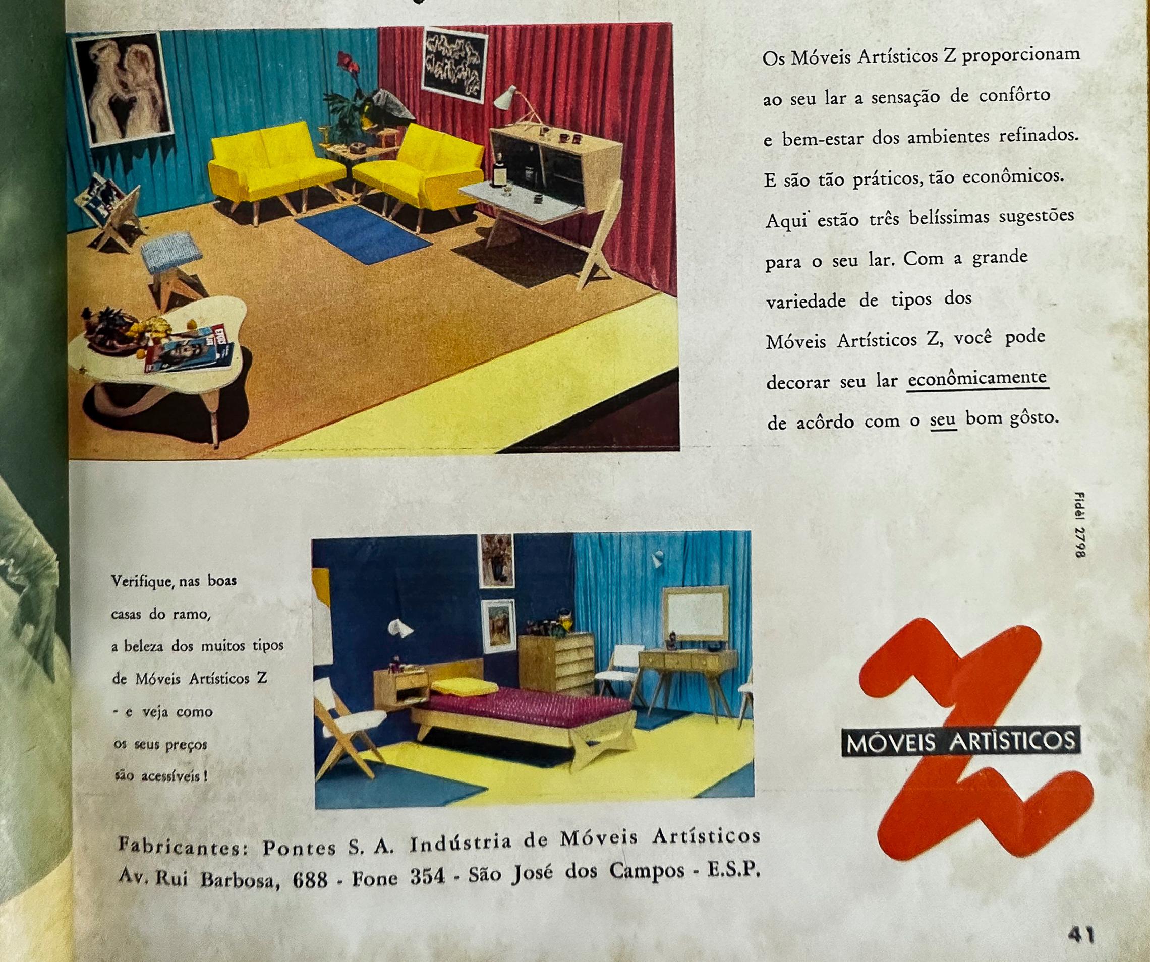Table d'appoint noire par Jose Zanine Caldas, années 1950 en vente 3