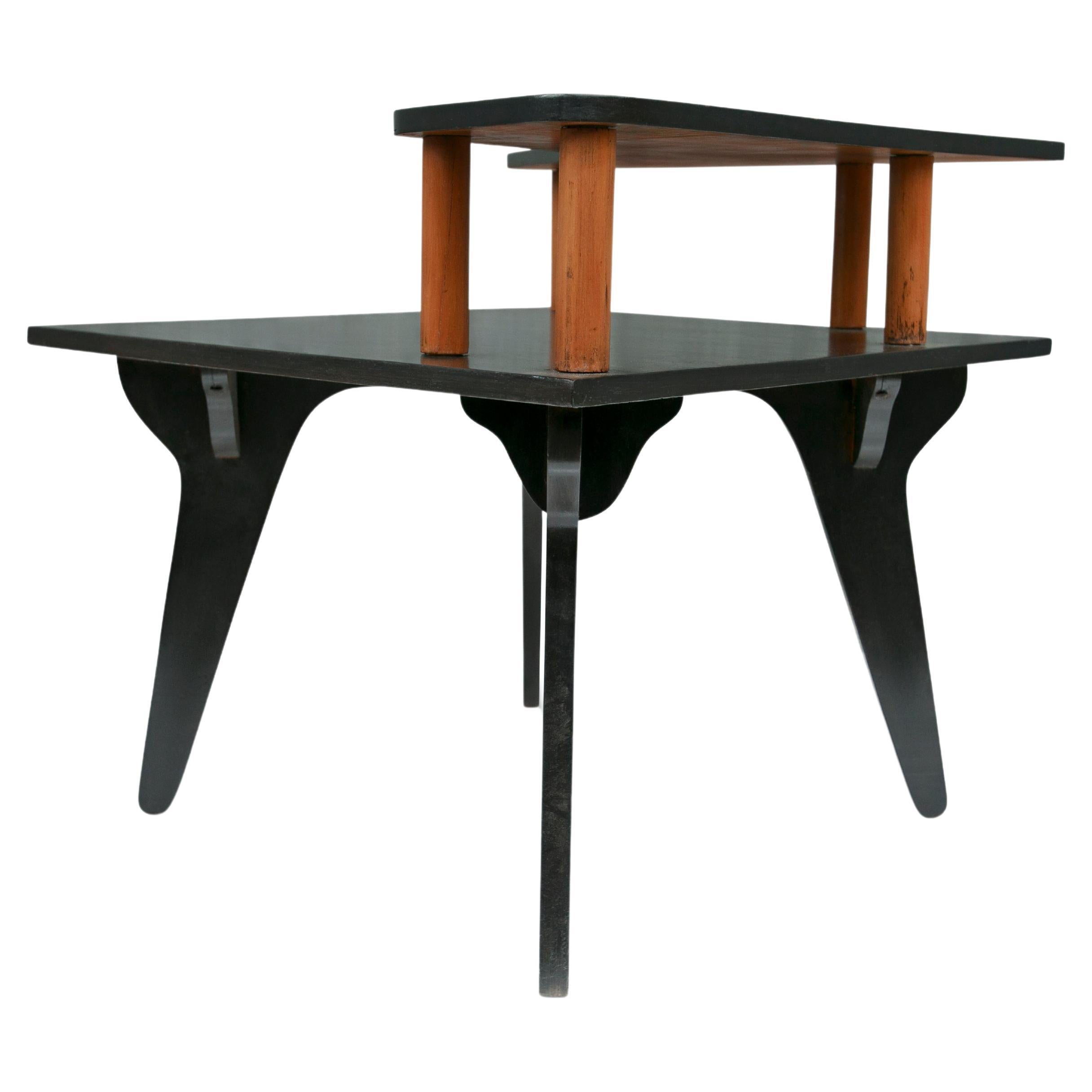Black Accent Side Table by Jose Zanine Caldas, 1950s For Sale