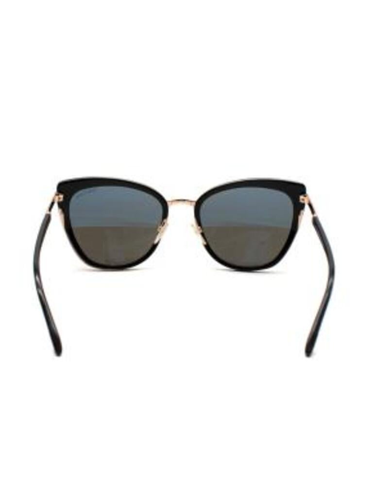 Black acetate & gold-tone metal Simona sunglasses For Sale 2