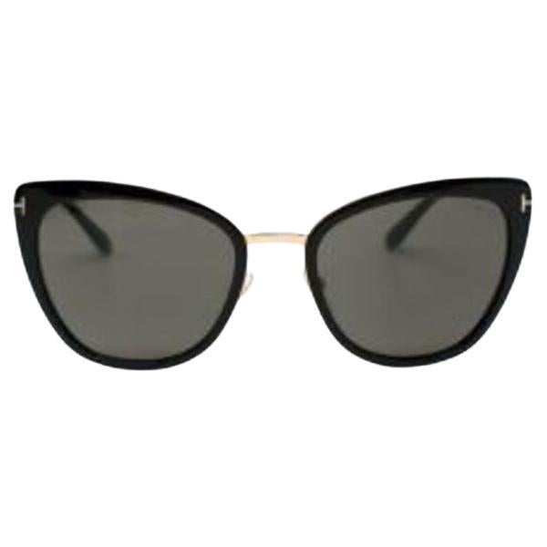 Black acetate & gold-tone metal Simona sunglasses For Sale