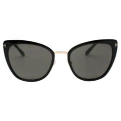 Black acetate & gold-tone metal Simona sunglasses