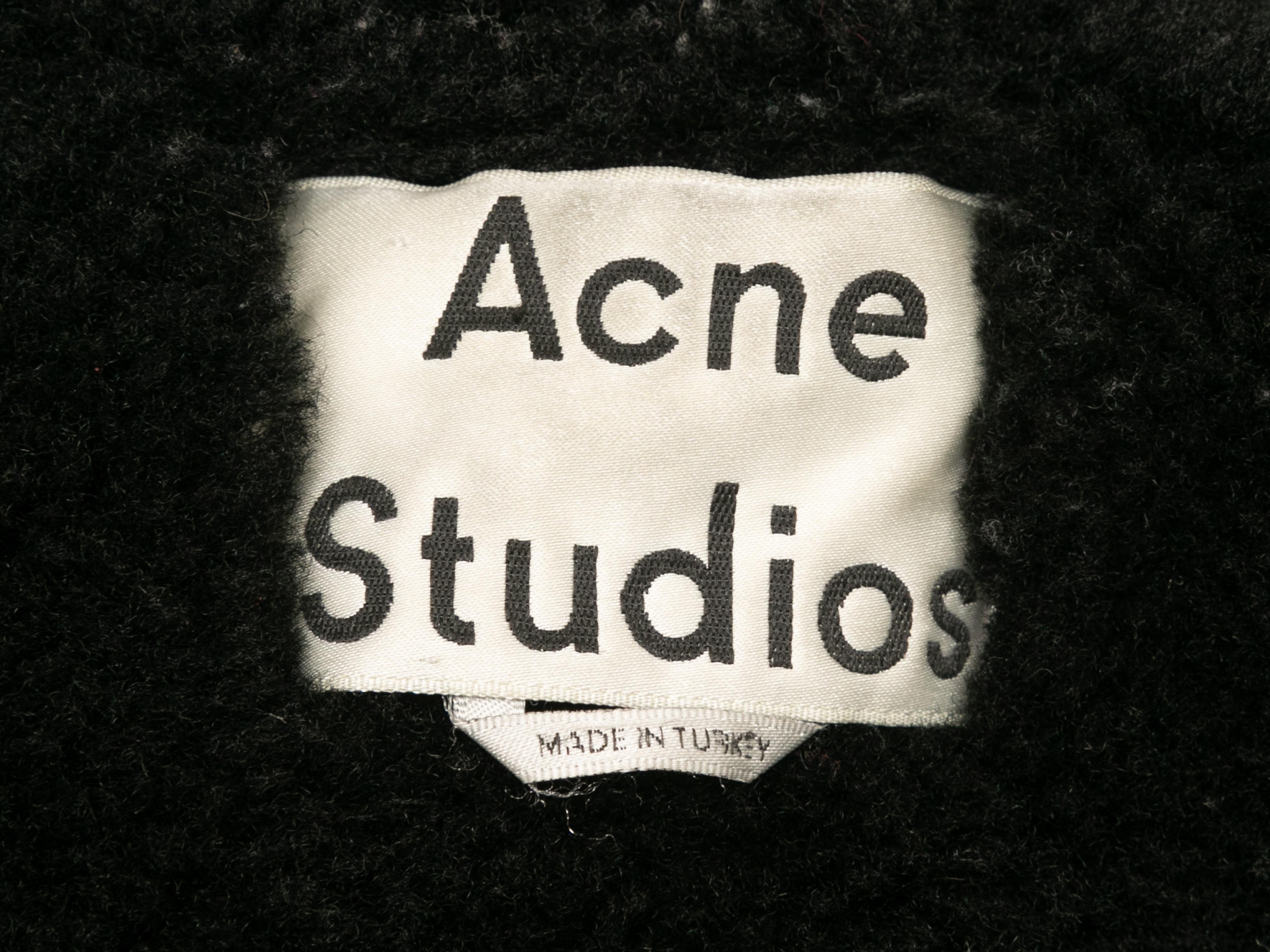Black Acne Studios Leather & Shearling Moto Jacket Size EU 32 For Sale 1